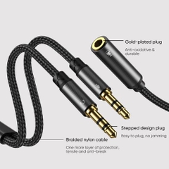 Cáp âm thanh Joyroom SY-A04 Headphone male to 2-female Y-splitter audio cable