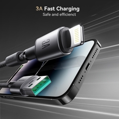 Cáp sạc Joyroom A50 Unlimited tích hợp bộ cố định cáp nam châm sạc nhanh 3A truyền dữ liệu USB to Lightning dùng cho iPhone, iPad