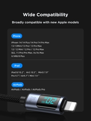 Cáp sạc iPhone Joyroom Prism Series Digital Display Fast Charging Data Cable có màn hình hiển thị công suất nhiều phiên bản sạc type c công suất lên 100w