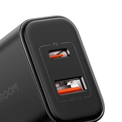 Cóc sạc 20W Joyroom 2 cổng sạc USB và Type C TCF05 Flash dùng cho điện thoại Samsung, iPhone