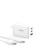 Cóc sạc 65W Joyroom GaN Ultra 3 cổng sạc TCG01 tặng kèm Cáp Type C ra Type C 100W
