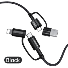 Cáp sạc Joyroom S-1830G3 4 in 1 multifunction data cable1.8M- Black