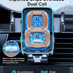 Đế sạc không dây Joyroom ZS246 Dual-Coil Wireless Car Charger Holder