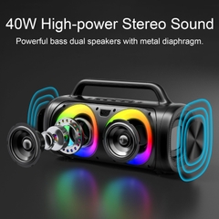 Loa bluetooth không dây 40W Joyroom MW02 đèn RGB hát karaoke