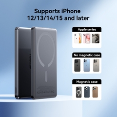 Sạc dự phòng mỏng 20W Joyroom PBM08 ultra thin metal magnetic wireless charging dùng cho điện thoại không dây iPhone, Samsung