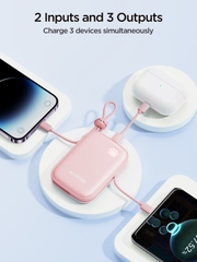 Sạc dự phòng iPhone Joyroom Cuties 22.5W Plus 20000mAh tích hợp 2 dây sạc USBC + iPhone