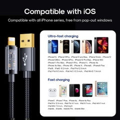 Cáp sạc Joyroom S-UL012A12 USB-A to Lightning 2.4A Data Cable 1.2m-Black