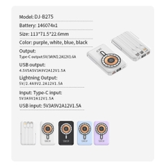 Sạc dự phòng cao cấp Deji DJ-B275 15W 10000mAh