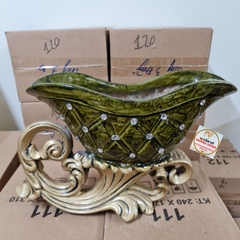 Bình hoa composite 💯BAO BỂ VỠ💯 dáng thuyền hoa cao 30cm