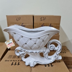 Bình hoa composite 💯BAO BỂ VỠ💯 dáng thuyền hoa cao 30cm
