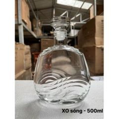 [RẺ VÔ ĐỊCH] Bình Rượu Thủy Tinh XO 500Ml- Vỏ Chai Rượu Đẹp Sang Trọng