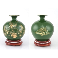 🔥[Giàu sang] Lọ hoa hút lộc - bình hút tài lộc gốm sứ bát tràng (Cao 28cm & 30cm)