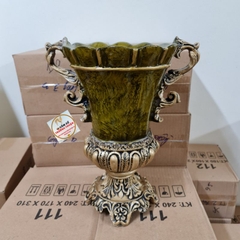 Bình hoa cắm Lông Công, Hoa Lụa ⚡BAO BỂ VỠ⚡composite dáng cúp số 3 cao 40cm