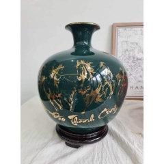 🔥[Giàu sang] Lọ hoa hút lộc - bình hút tài lộc gốm sứ bát tràng (Cao 28cm & 30cm)