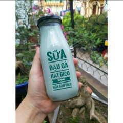 Chai thủy tinh nắp tròn/ Lọ thủy tinh nắp thiếc đựng thực phẩm detox 300ML