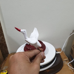 Tượng Con Cò *FREE SHIP* - gốm sứ Bát Tràng làm mô hình trang trí tiểu cảnh