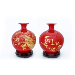 🔥[Giàu sang] Lọ hoa hút lộc - bình hút tài lộc gốm sứ bát tràng (Cao 28cm & 30cm)