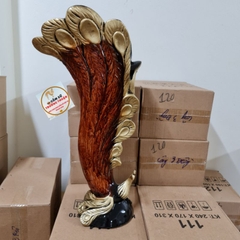Bình Cắm Lông Công Hoa, Hoa Lụa Hình Con Công H52cm