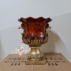Bình hoa composite Bầu Thấp ( cắm lông công, hoa lụa...)💯BAO BỂ VỠ💯H48cm