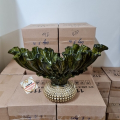 Bình Hoa Composite Lá Cải *Cao 28cm* ( cắm lông công, hoa lụa...)💯BAO BỂ VỠ💯