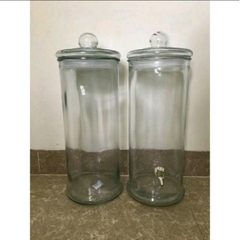 Bình Ngâm Rượu Thủy Tinh 12(Thể Tích Thực 9.5 Lít) Lít Dáng Trụ Rồng Hoa Văn- Có Van và Không Van
