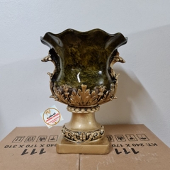 Bình hoa composite Bầu Thấp ( cắm lông công, hoa lụa...)💯BAO BỂ VỠ💯H48cm