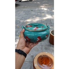 Liễn Sứ Đựng Mỡ, Muối Dưa Cà Bát Tràng D20xC11