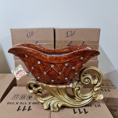 Bình hoa composite 💯BAO BỂ VỠ💯 dáng thuyền hoa cao 30cm