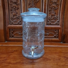 Bình ngâm rượu Thuỷ tinh dáng trụ rồng có vòi, không vòi 6L, 8L, 10L, 12L, 15L, 19L