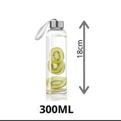 Bình Detox Thủy Tinh 500ml - Chai Đựng Nước Thủy Tinh Có Quai Xách