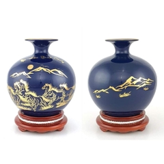 🔥[Giàu sang] Lọ hoa hút lộc - bình hút tài lộc gốm sứ bát tràng (Cao 28cm & 30cm)