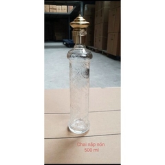 Bình trụ nắp vàng ngâm sâm gioăng cao su có khóa