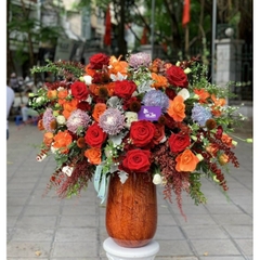 Bình hoa composite dáng bom số 18 cao 48cm 💯BAO BỂ VỠ💯