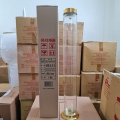 Bình Thủy Tinh Ngâm Rượu Hàn Quốc Dáng Trụ