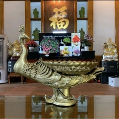 Bình Hoa Con Công Composite Lọ Cắm Hoa Cao Cấp, Lọ Hoa Mã Bh 21