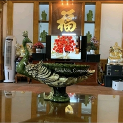Bình Hoa Con Công Composite Lọ Cắm Hoa Cao Cấp, Lọ Hoa Mã Bh 21