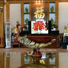 Bình Hoa Con Công Composite Lọ Cắm Hoa Cao Cấp, Lọ Hoa Mã Bh 21