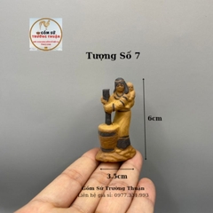 Tượng gốm mini 10k phụ kiến trang trí hòn nam bộ, hồ cá, bể cá