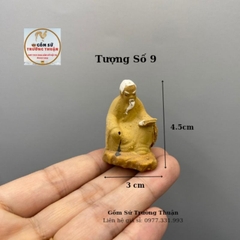 Tượng gốm mini 10k phụ kiến trang trí hòn nam bộ, hồ cá, bể cá