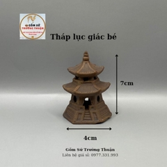 Mô hình gốm Tháp phụ kiện trang trí tiểu cảnh hòn nam bộ bể cá chậu cây bonsai