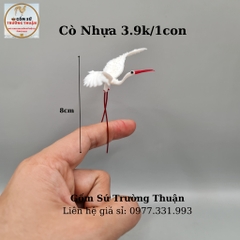 Cò Nhựa 3.9k / 1 con - Phụ kiện trang trí tiểu cảnh hồ cá, bể cá, hòn non bộ, sân vườn