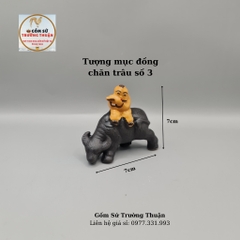 Tượng Mục Đồng Chăn Trâu - Phụ kiện trang trí tiểu cảnh hồ cá, bể cá, hòn non bộ, sân vườn