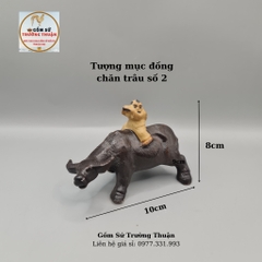 Tượng Mục Đồng Chăn Trâu - Phụ kiện trang trí tiểu cảnh hồ cá, bể cá, hòn non bộ, sân vườn