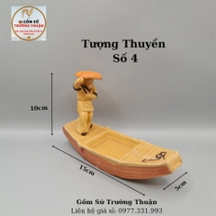 Mô hình tượng mini Lão Nông Ngồi Thuyền Câu Cá làm phụ kiện trang trí tiểu cảnh, cây bonsai và trang trí bể cá cảnh