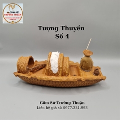 Mô hình tượng mini Lão Nông Ngồi Thuyền Câu Cá làm phụ kiện trang trí tiểu cảnh, cây bonsai và trang trí bể cá cảnh
