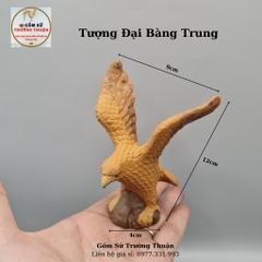 Tượng chim đại bàng mini gốm sứ Bát Tràng (nhiều kích thước) làm mô hình trang trí tiểu cảnh, trang trí bể cá