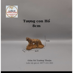 Tượng hổ rừng mini gốm sứ Bát Tràng (nhiều kích thước) làm mô hình trang trí tiểu cảnh, trang trí bể cá