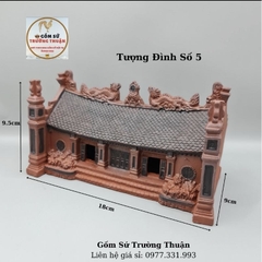 Đình làng bắc bộ phụ kiện trang trí hòn non bộ, hồ cá, bể cá