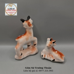 Tượng Đôi hưu Phụ kiện trang trí tiểu cảnh hồ cá, bể cá, hòn non bộ, sân vườn