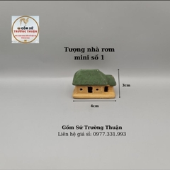 Tượng gốm tháp chùa, mô hình ngôi nhà sàn, nhà rơm làm phụ kiện trang trí tiểu cảnh, trang trí bể cá, hòn non bộ